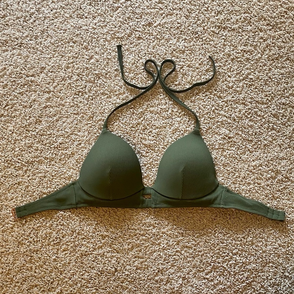 Dark Olive Green Bikini Top